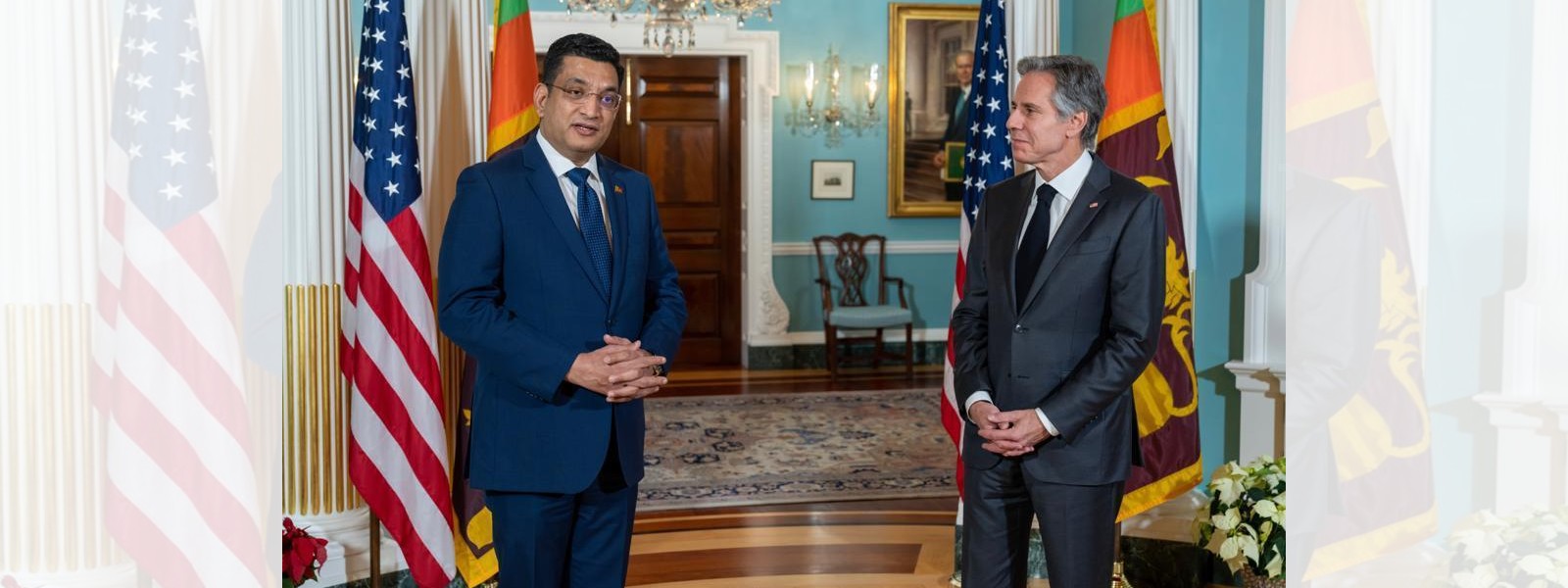 Minister Ali Sabry meets US State Secretary Antony Blinken